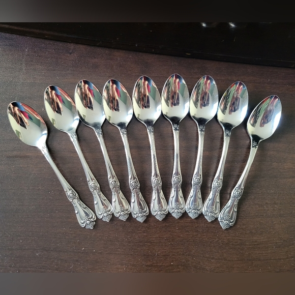 WM A Rogers Premier Stainless Demitasse Spoons (set of 9) - Picture 1 of 4
